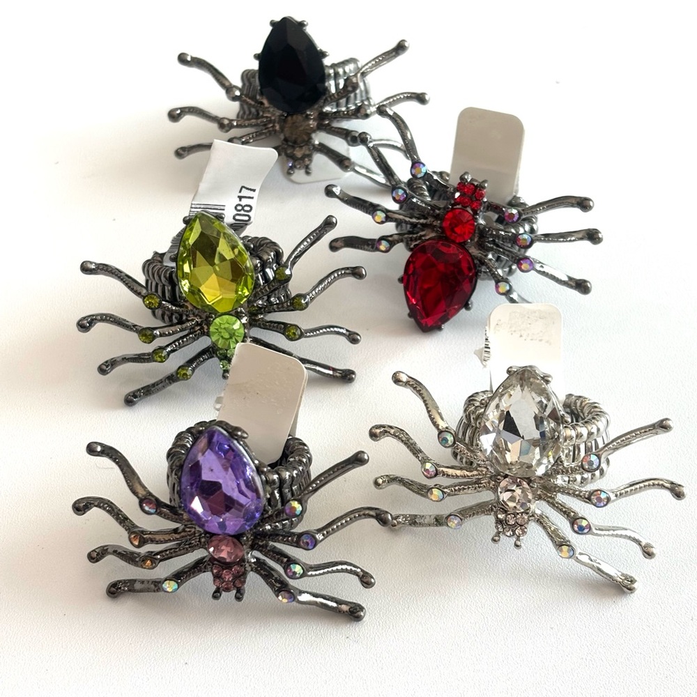 Halloween Spider Stretch Rings